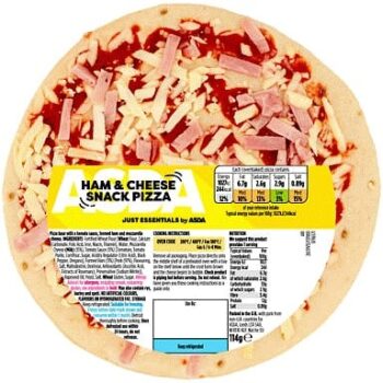 JUST ESSENTIALS by ASDA Ham & Cheese Snack Pizza (114g)