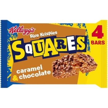 Kellogg's Rice Krispies Squares Curious Caramel & Chocolate Snack Bars (4 x 36g)