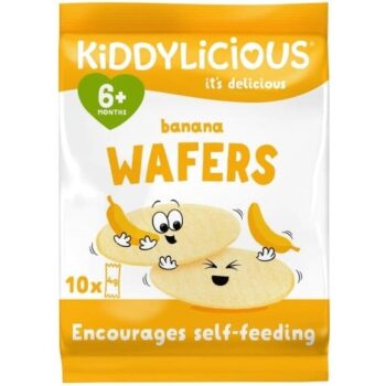 Kiddylicious Banana Wafers Snack 6 Month+ Multipack 10 (10 x 4g)