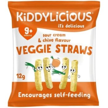 Kiddylicious Sour Cream & Chive Flavoured Veggie Straws Baby Snacks