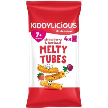 Kiddylicious Strawberry & Beetroot Melty Tubes 7+ Months (4 x 10g)