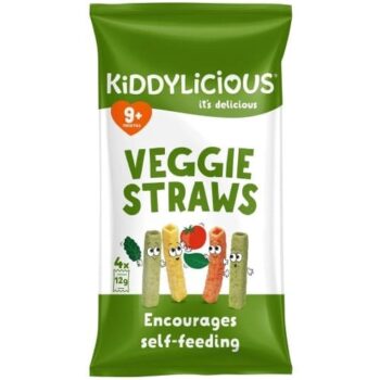 Kiddylicious Veggie Straws Multipack Toddler Snacks Multi Veggie (4 x 12g)