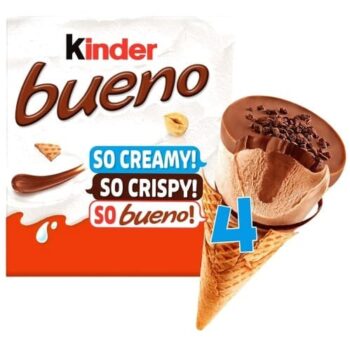 Kinder Bueno Classic Ice Cream Cones (4 x 90ml)