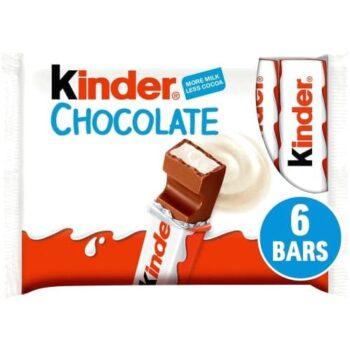 Kinder Milk Chocolate Medium Snack Bars Multipack (6 x 21g)