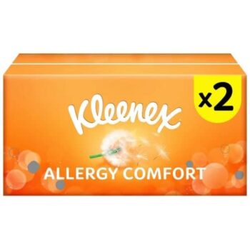 Kleenex Allergy Comfort Tissues Twin Pack Hayfever Facial Tissues