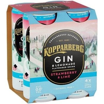 Kopparberg Gin & Lemonade Flavoured Drink Strawberry & Lime (4 x 250ml)