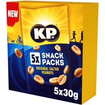 KP Original Salted Peanuts Multipack 5 x Snack Packs (5 x 30g)