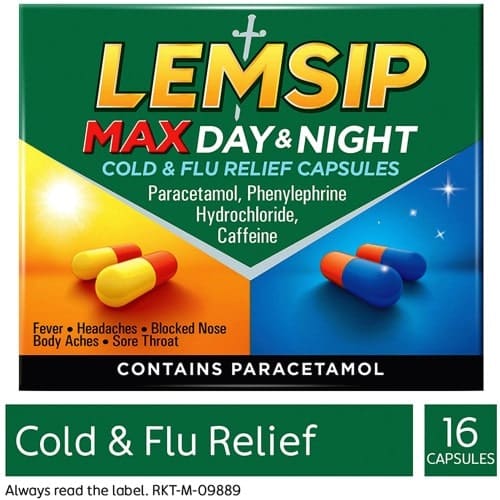 Lemsip Max Cold & Flu Relief Day&Night Capsules (16)