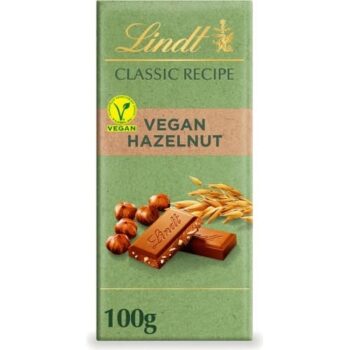 Lindt Classic Recipe Vegan Hazelnut Chocolate Bar