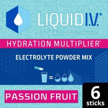 Liquid I.V. Hydration Multiplier Electrolyte Powder Mix Passion Fruit 6 Sachets (6 x 16g)