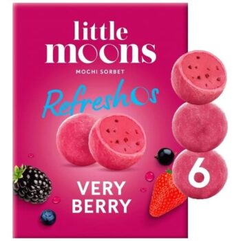 Little Moons Vegan Very Berry Mochi Sorbet Refreshos (6 x 32g)