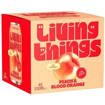 Living Things Peach & Blood Orange Soda (4 x 330ml)