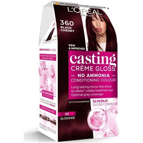 L'Oreal Casting Creme Gloss 360 Black Cherry Semi-Permanent Hair Dye (3, 4)