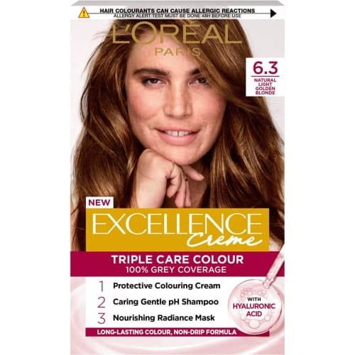 L'Oreal Excellence Color Creme 6.3 Light Golden Brown Permanent Hair Dye