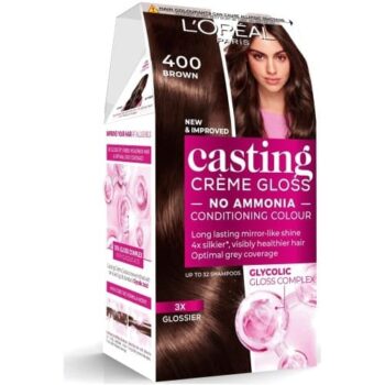 L'Oreal Paris Casting Creme Gloss Semi-Permanent Hair Dye Dark Brown 400 (3, 4)