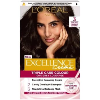 L'Oreal Paris Excellence Creme Natural Darkest Brown 3 Hair Dye