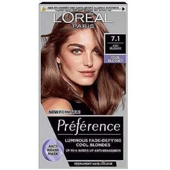 L'Oreal Paris Preference Cool Blondes 7.1 Iceland Hair Dye Long Lasting Luminous Permanent Hair Colour