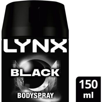 Lynx Black Aerosol Deodorant Bodyspray (150ml)