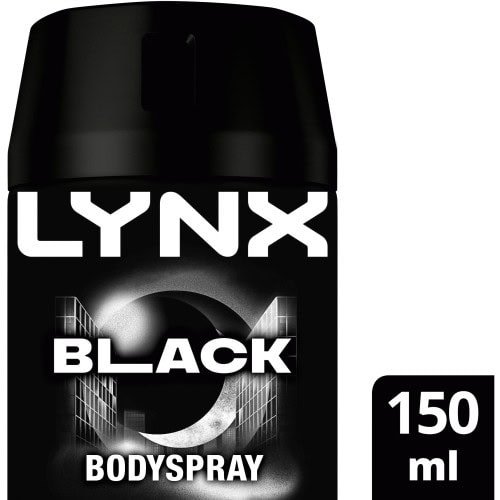 Lynx Black Aerosol Deodorant Bodyspray (150ml)