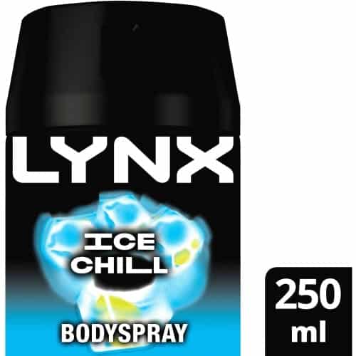 Lynx Ice Chill Body Spray for Men Deodorant Bodyspray XXL Aerosol (250ml)