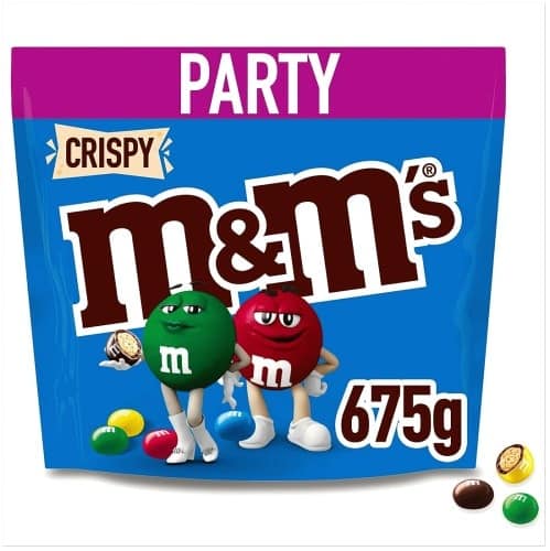 M&M's Crispy Milk Chocolate Party Mix Bulk Snack Bag (675g)