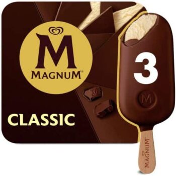 Magnum Classic Chocolate Ice Cream Sticks 3x100 (3 x 100ml)