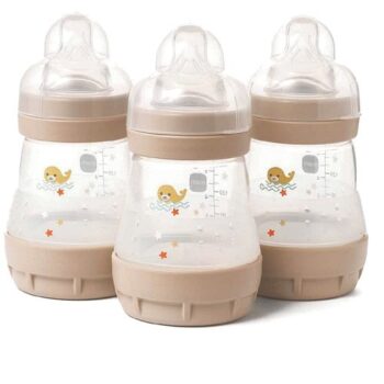 MAM Easy Start 3 Anti-Colic Bottle Grey 0+ Months (3 x 160ml)