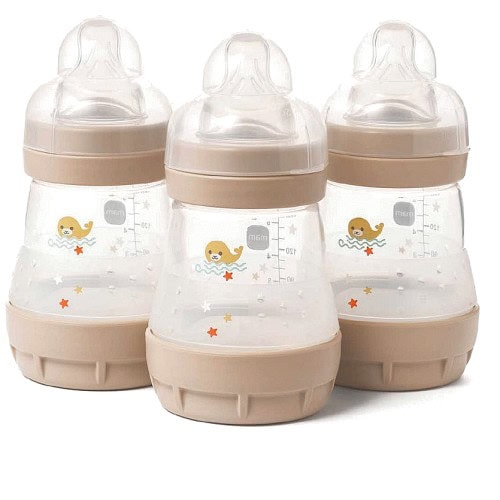 MAM Easy Start 3 Anti-Colic Bottle Grey 0+ Months (3 x 160ml)