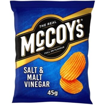 McCoy's Salt & Malt Vinegar Ridge Cut Crisps (45g)