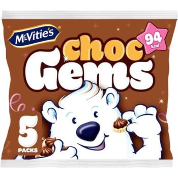 McVitie's Chocolate Gems Milk Chocolate Topped Biscuits Multipack (5 x 19g)