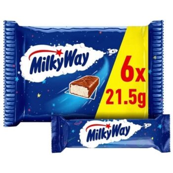 Milky Way Nougat & Milk Chocolate Snack Bars Multipack (6 x 21.5g)