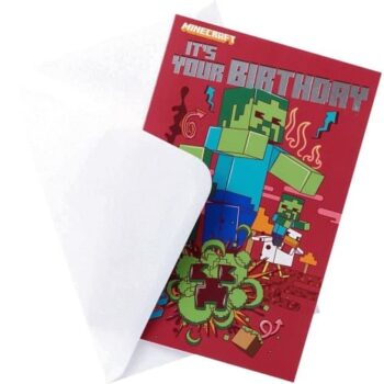 Minecraft Birthday Card