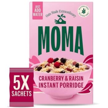 MOMA Jumbo Oat Porridge Sachets Cranberry & Raisin (5 x 70g)