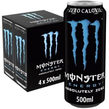Monster Energy Absolutely Zero Cans 4x500 Drink Zero Sugar (4 x 500ml)