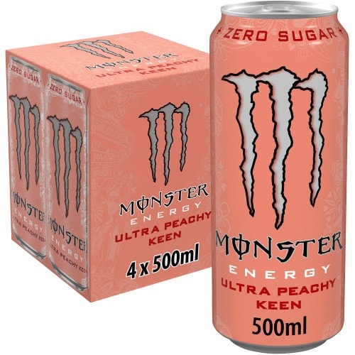 Monster Energy Ultra Peachy Keen Zero Sugar (4 x 500ml)