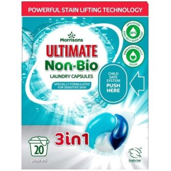 Morrisons 3 in 1 Ultimate Non-Bio Laundry Capsules 20 Washes