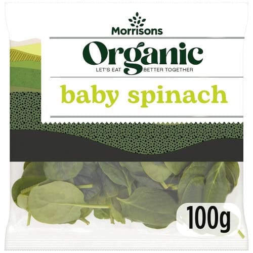 Morrisons Organic Baby Spinach (100g)