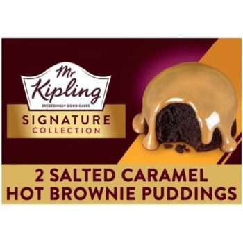 Mr Kipling Signature Salted Caramel Brownie Puddings Dessert Chocolate Cake (2 x 105g)