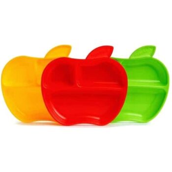 Munchkin 3 Lil' Apple Plates 6m+ 3 Plates
