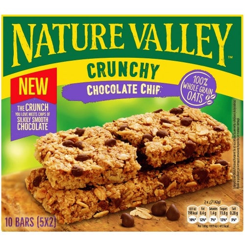 Nature Valley Crunchy Chocolate Chip Cereal Bars (5 x 42g)