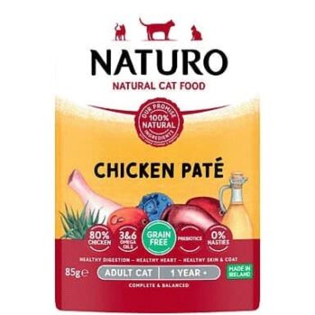 Naturo Natural Cat Food Chicken Pate Adult Cat 1 Year + (85g)