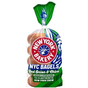 New York Bakery Co. Red Onion & Chive Bagels (5)
