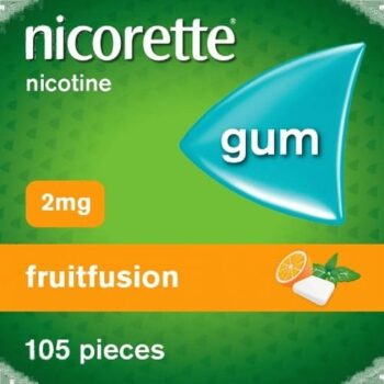 Nicorette Fruitfusion Chewing Gum Pieces 105 Pieces (105 x 2mg)