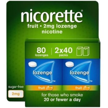 Nicorette Lozenge Fruit 80ct (2mg)