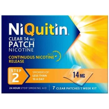 NiQuitin Clear Patch Step 2 Stop Smoking Aid (7 x 14mg)