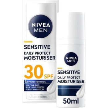 NIVEA MEN Sensitive Daily Protect Moisturiser SPF30 (50ml)