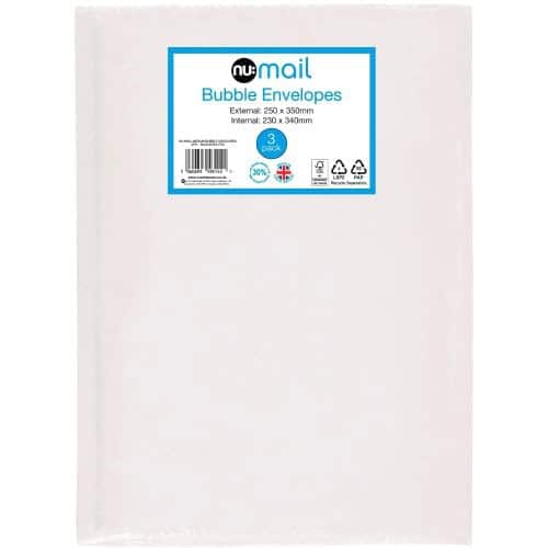 Nu: Mail Medium Padded Envelopes 3x1Each (3)
