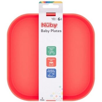 Nuby 2 Baby Plates 6+m