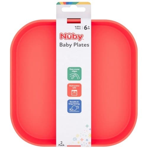 Nuby 2 Baby Plates 6+m