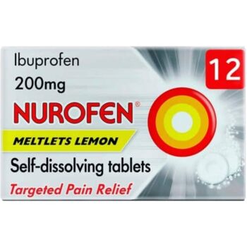 Nurofen Meltlets Ibuprofen Lemon Tablets (12 x 200mg)